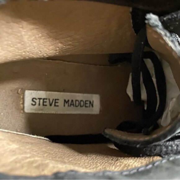 Steve Madden Black Stingrei Genuine Leather Ankle Boots main image 4